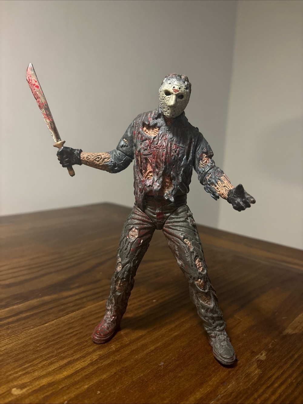1998 McFarlane Movie Maniacs Jason Voorhees Bloody Figure Machete Friday 13th